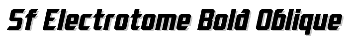 SF Electrotome Bold Oblique font